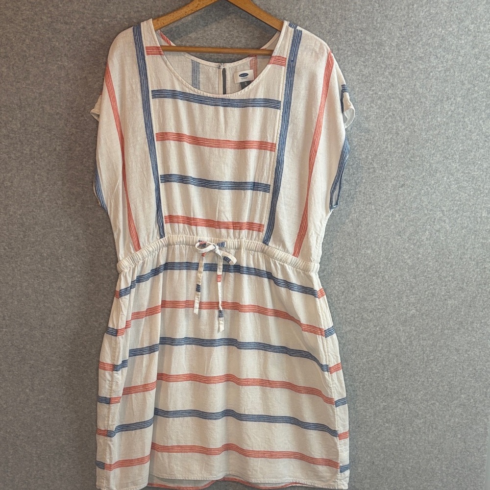 Old Navy Red and Blue Striped Dress size XL
